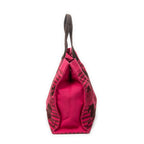 Shoulder Bag Chevaux En Camouflage Beach Bag Fuchsia Pink Toile Officier Canvas
