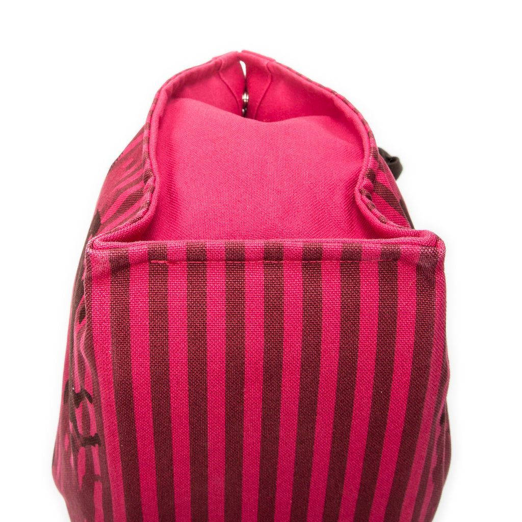 Shoulder Bag Chevaux En Camouflage Beach Bag Fuchsia Pink Toile Officier Canvas