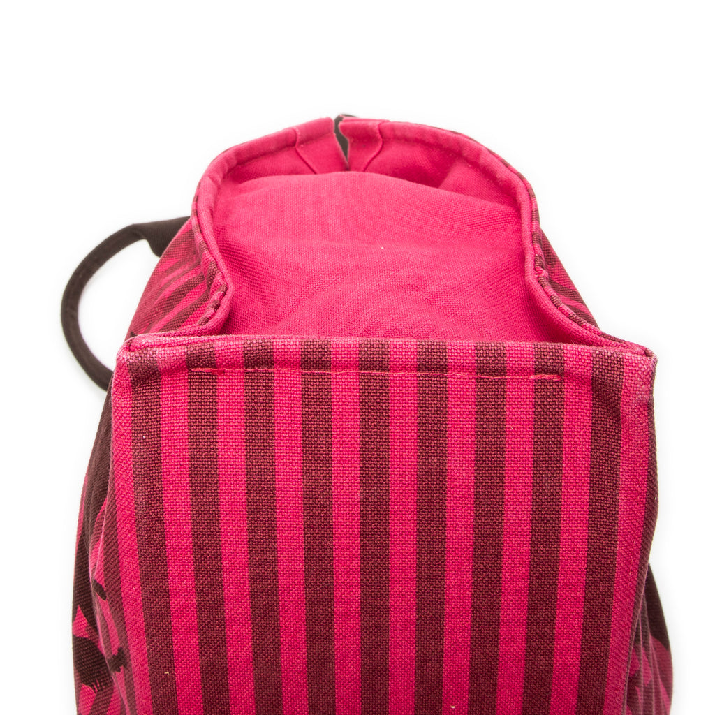 Shoulder Bag Chevaux En Camouflage Beach Bag Fuchsia Pink Toile Officier Canvas