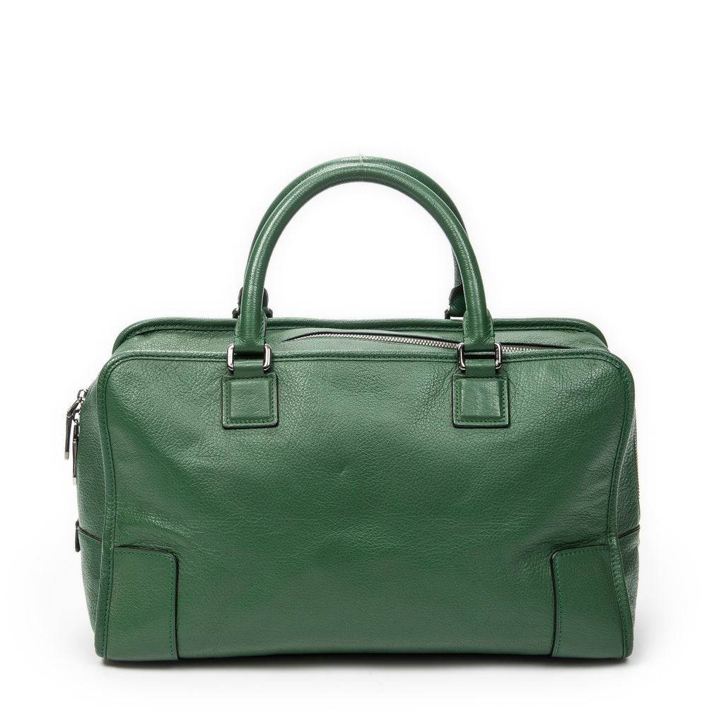 Handbag Amazona 36 Green Grained Calfskin Leather