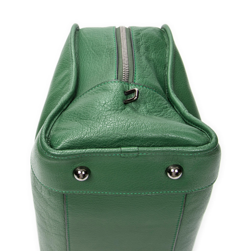 Handbag Amazona 36 Green Grained Calfskin Leather