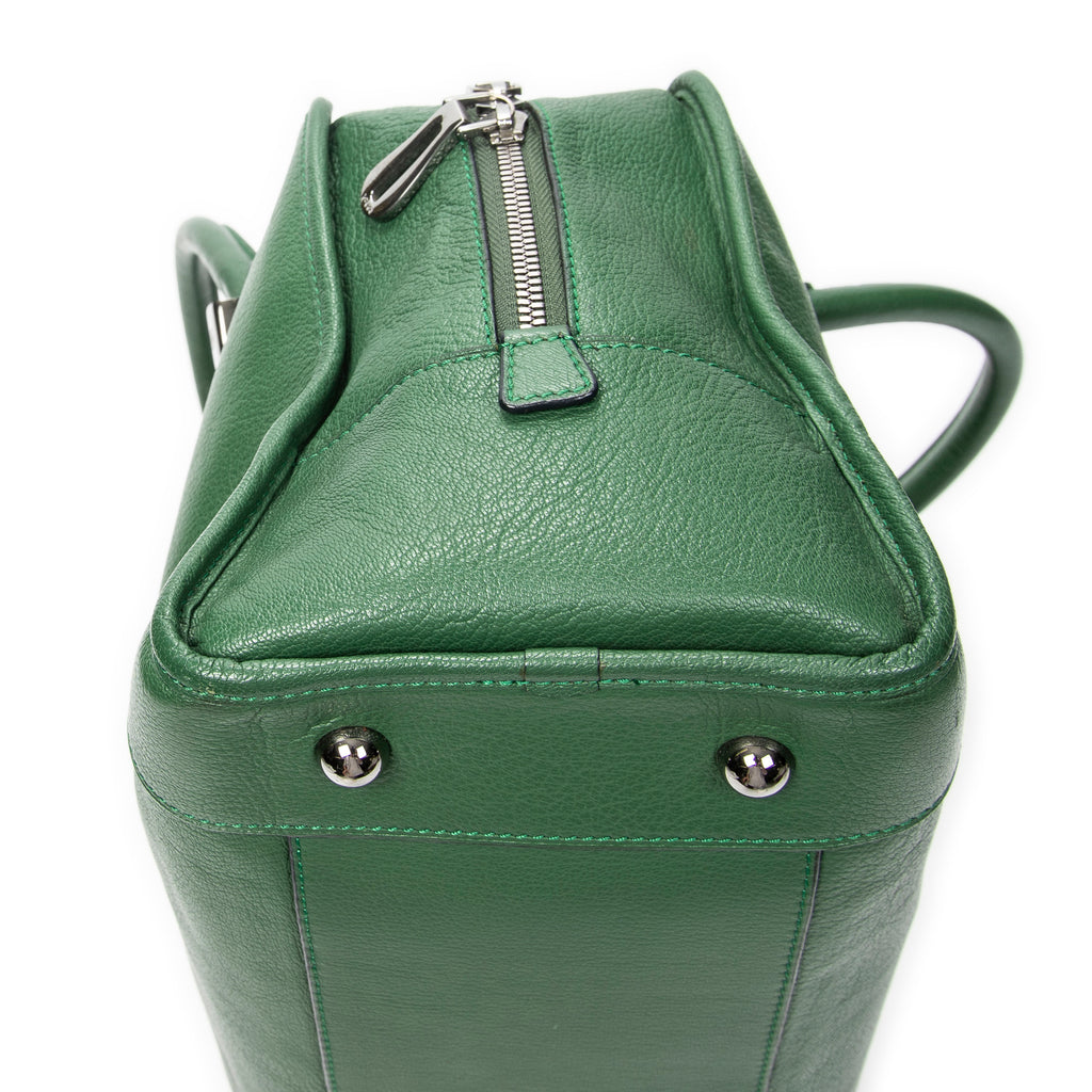 Handbag Amazona 36 Green Grained Calfskin Leather