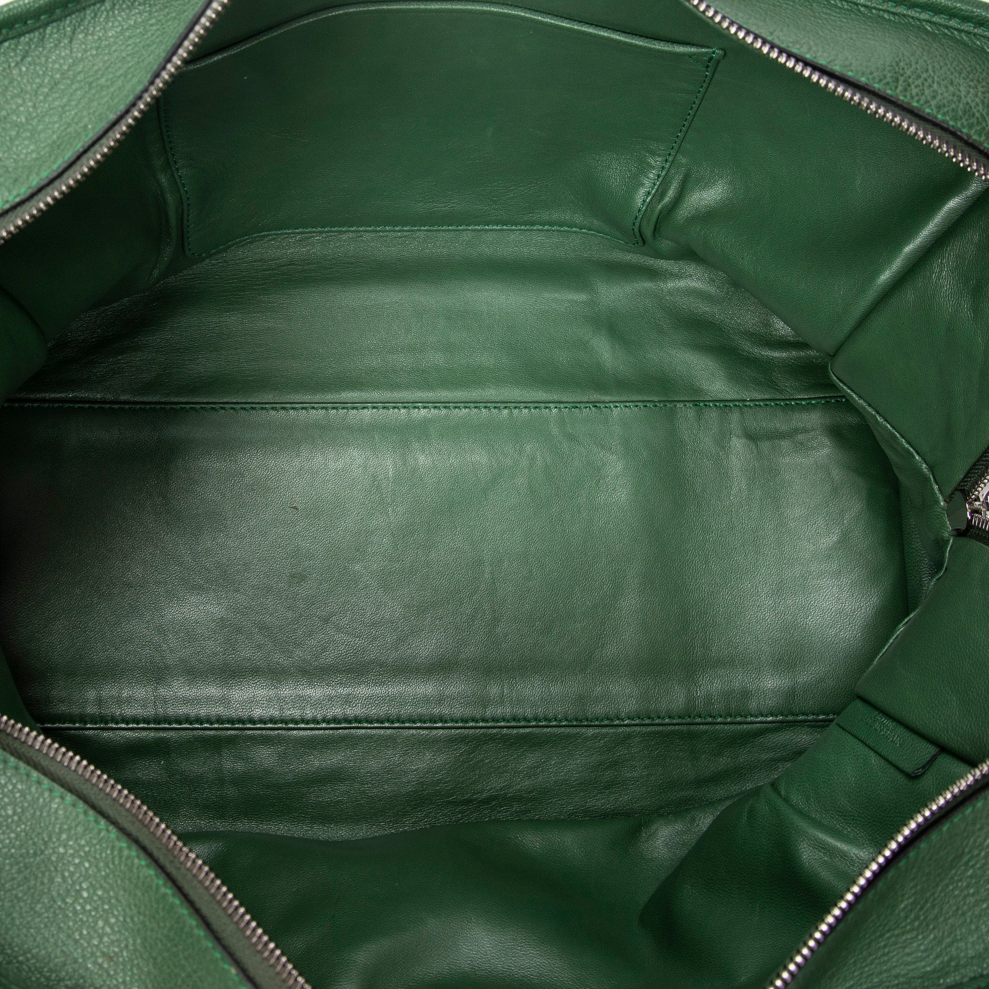 Handbag Amazona 36 Green Grained Calfskin Leather
