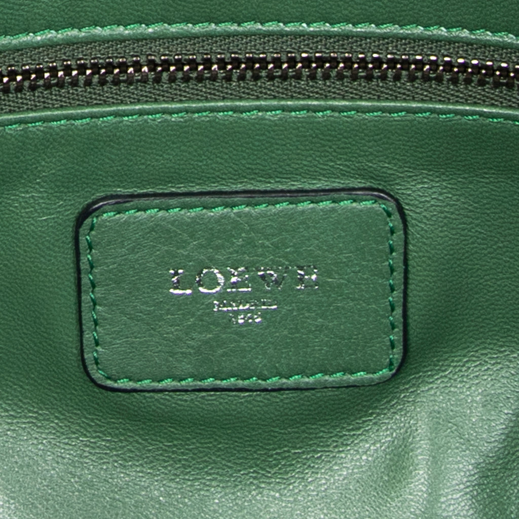 Handbag Amazona 36 Green Grained Calfskin Leather