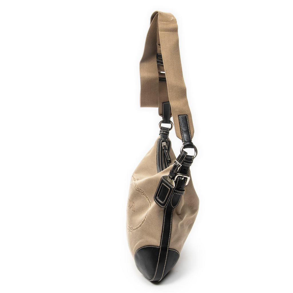 Shoulder Bag Jacquard Messenger Crossbody Black Jacquard Canvas