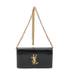 Shoulder Bag Star Kate Chain Black Grain de Poudre Leather