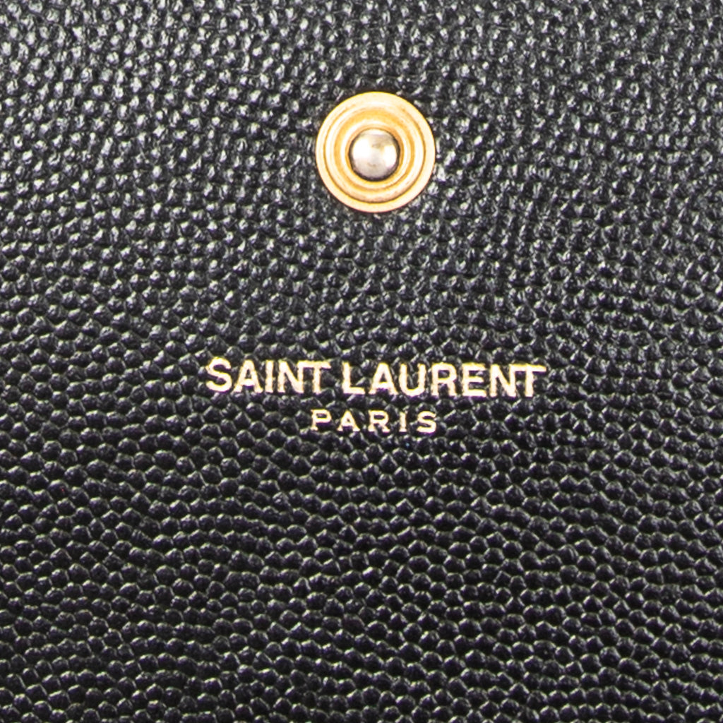 Shoulder Bag Star Kate Chain Black Grain de Poudre Leather