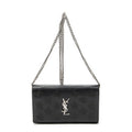 Shoulder Bag Star Embossed Kate Chain Black Calfskin Leather