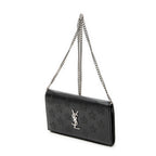 Shoulder Bag Star Embossed Kate Chain Black Calfskin Leather