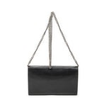 Shoulder Bag Star Embossed Kate Chain Black Calfskin Leather