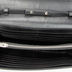 Shoulder Bag Star Embossed Kate Chain Black Calfskin Leather