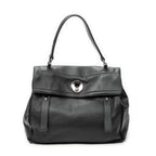Shoulder Bag Muse Two Black Grained Calfskin Leather