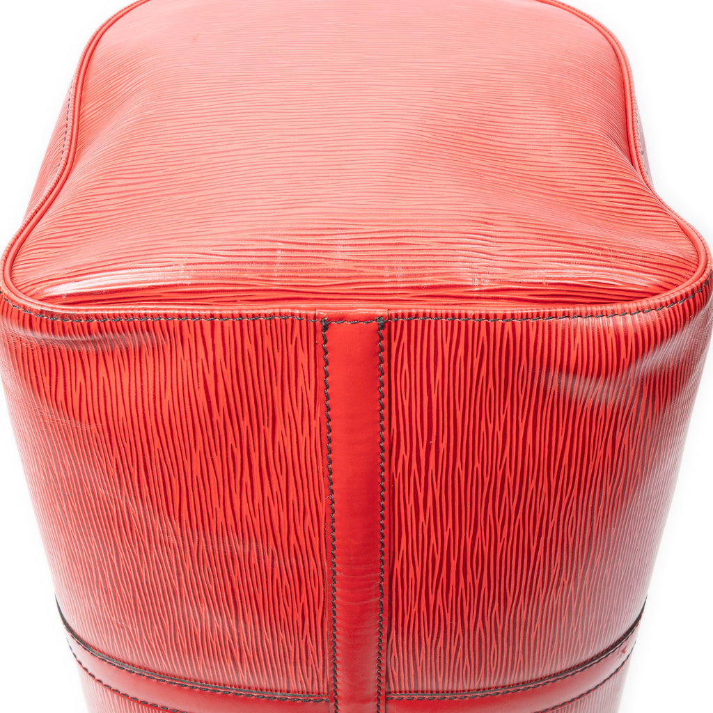 Travel Bag Keepall Black Stitching 50 Red Epi