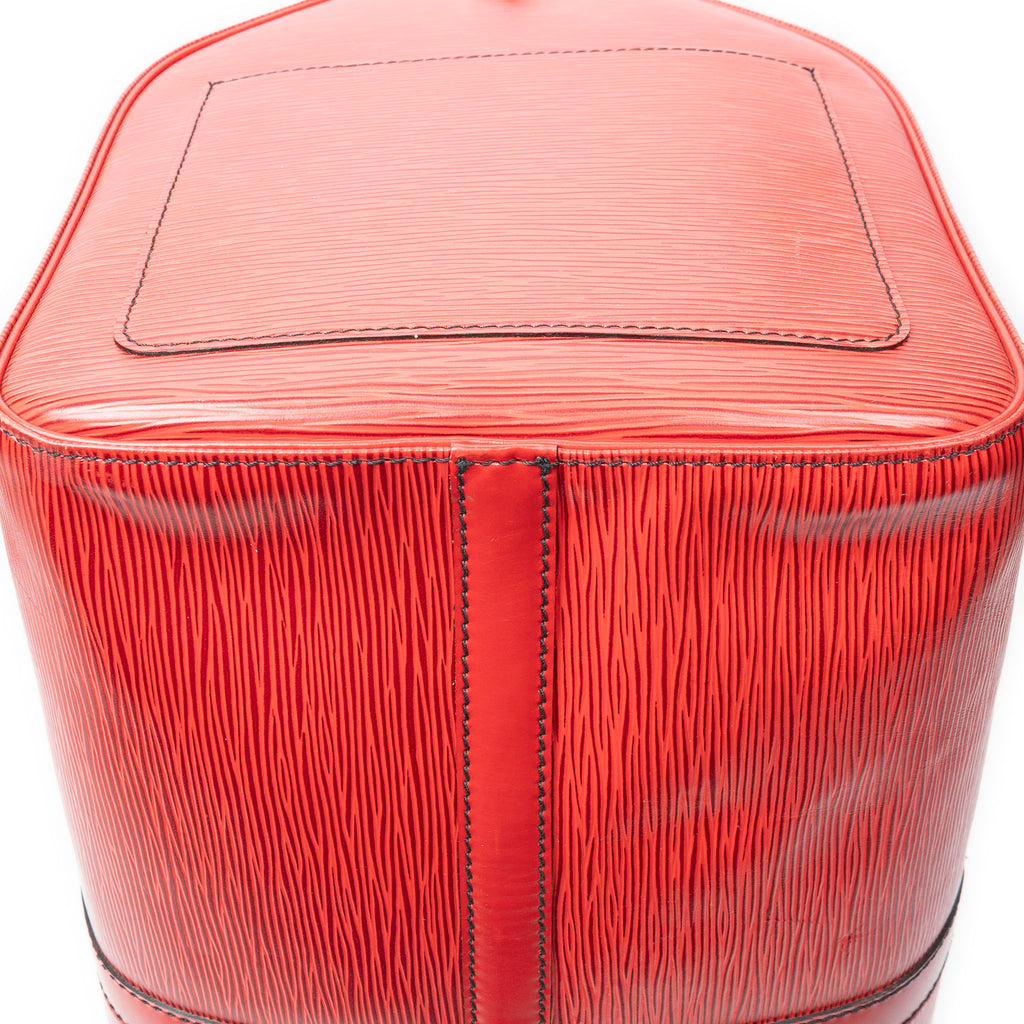 Travel Bag Keepall Black Stitching 50 Red Epi
