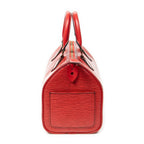 Handbag Speedy Black Stitching 25 Red Epi