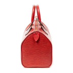 Handbag Speedy Black Stitching 25 Red Epi