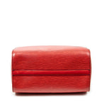 Handbag Speedy Black Stitching 25 Red Epi
