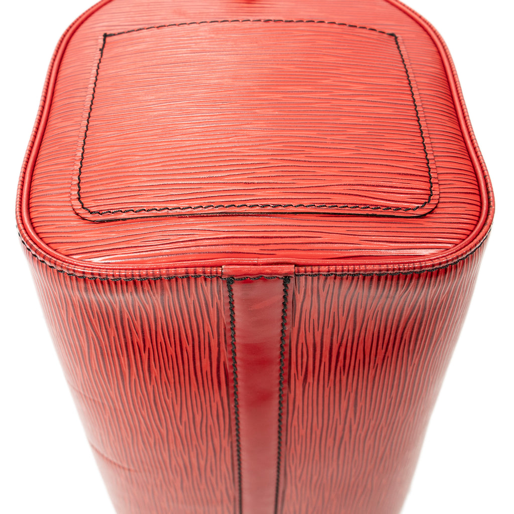 Handbag Speedy Black Stitching 25 Red Epi