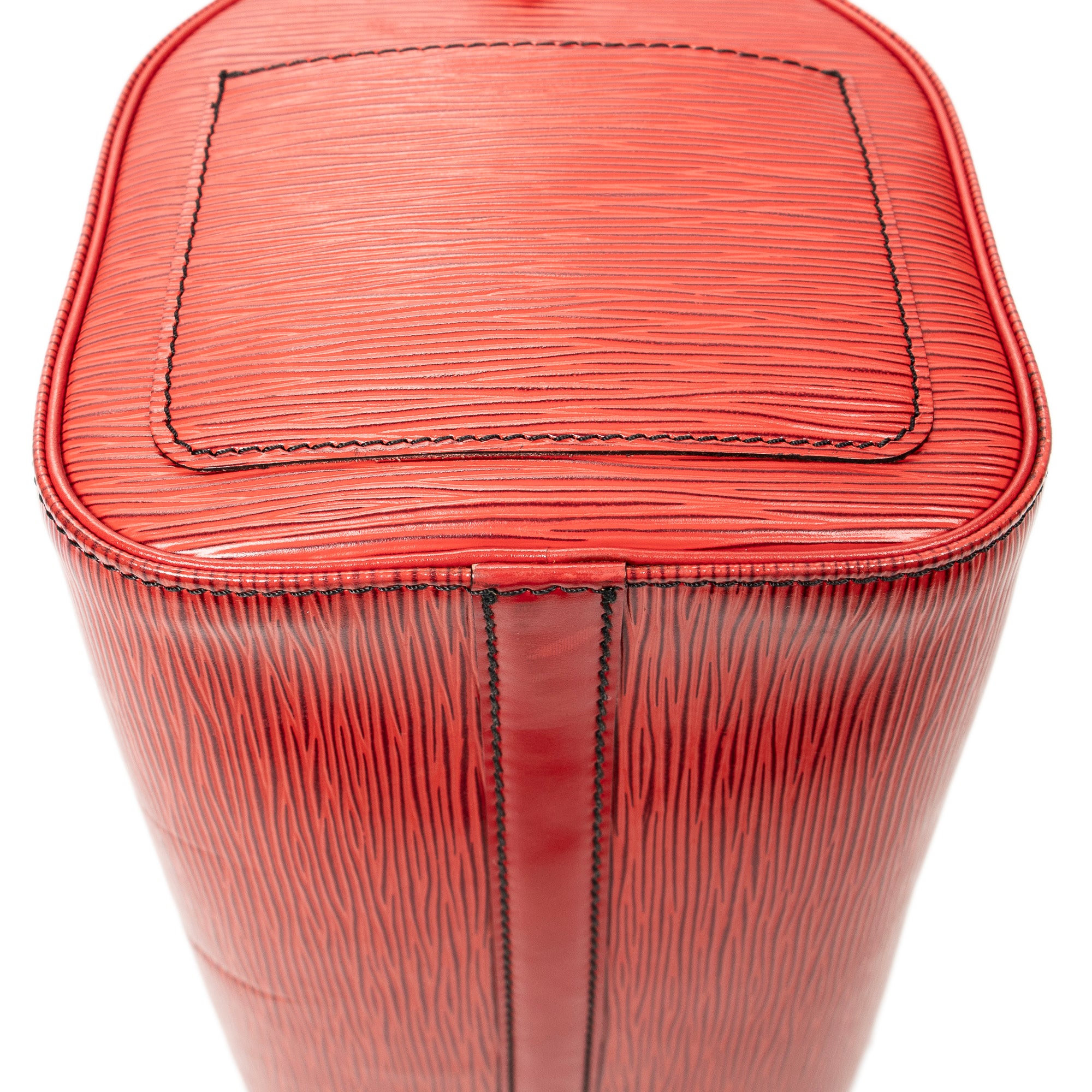 Handbag Speedy Black Stitching 25 Red Epi
