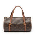 Handbag Papillon 26 Brown Monogram Canvas