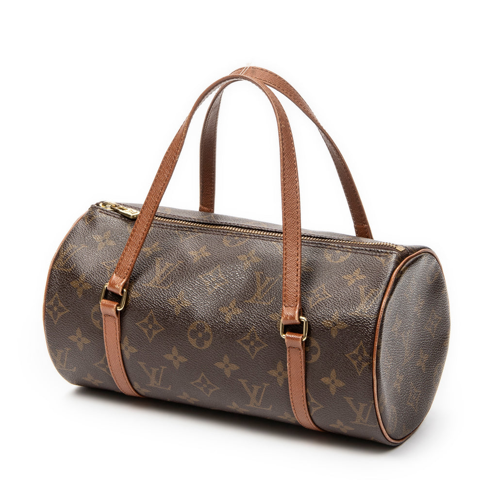 Handbag Papillon 26 Brown Monogram Canvas