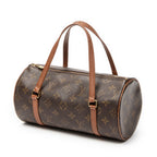 Handbag Papillon 26 Brown Monogram Canvas