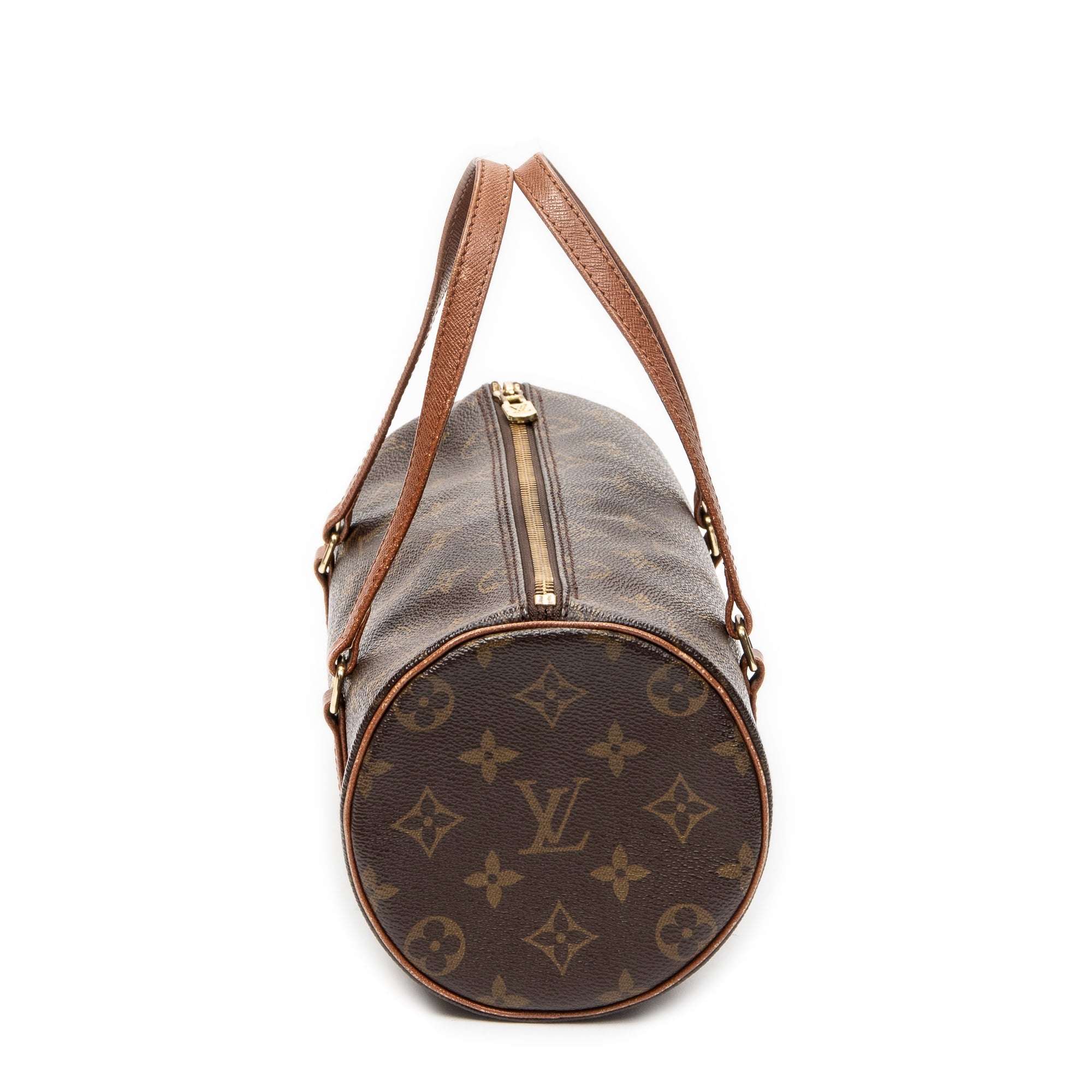 Handbag Papillon 26 Brown Monogram Canvas