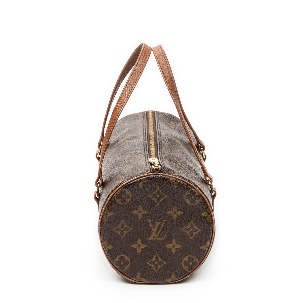 Handbag Papillon 26 Brown Monogram Canvas