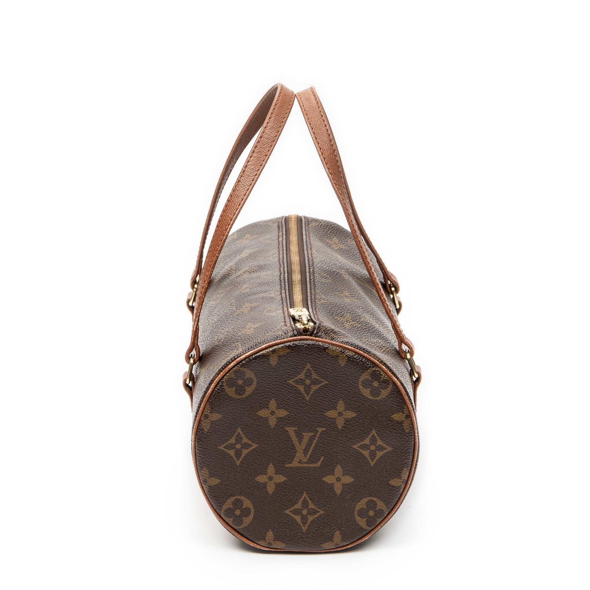 Handbag Papillon 26 Brown Monogram Canvas