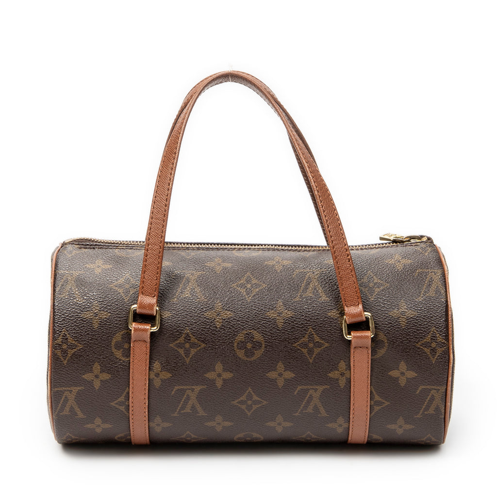 Handbag Papillon 26 Brown Monogram Canvas