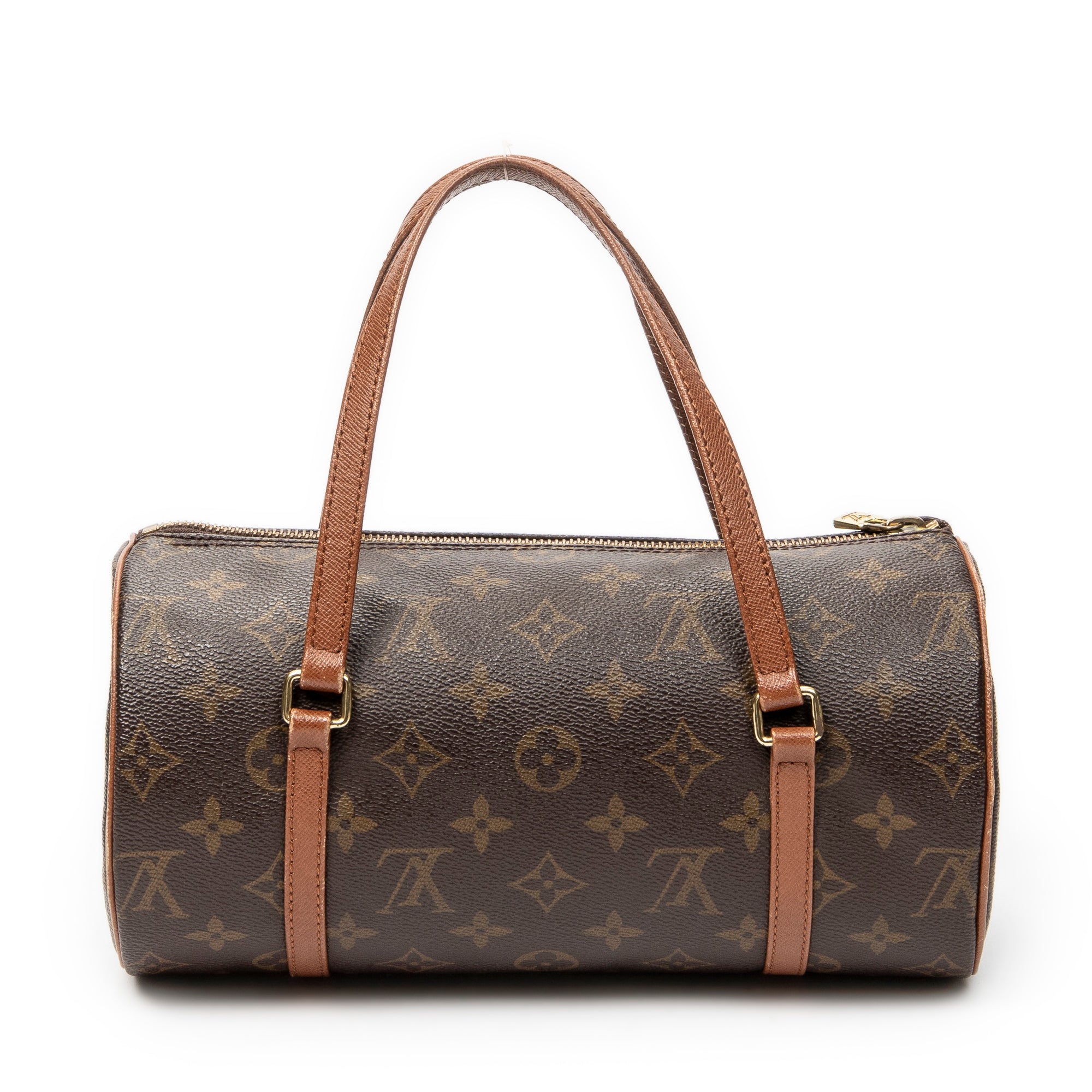 Handbag Papillon 26 Brown Monogram Canvas