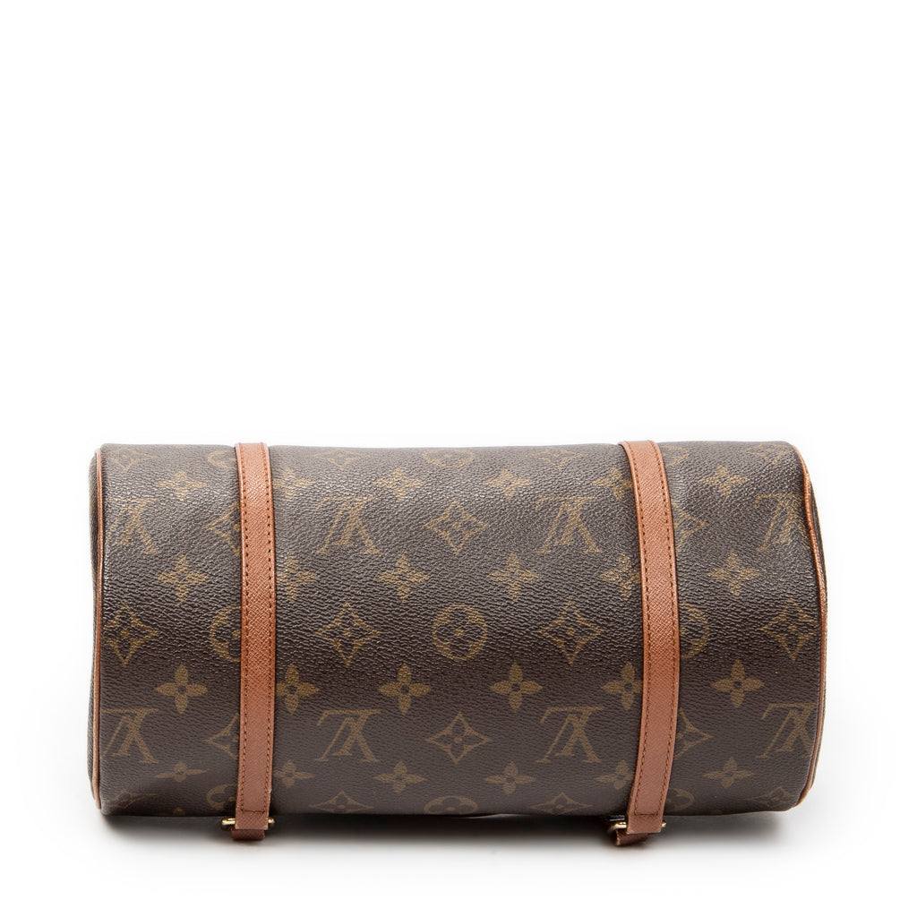 Handbag Papillon 26 Brown Monogram Canvas