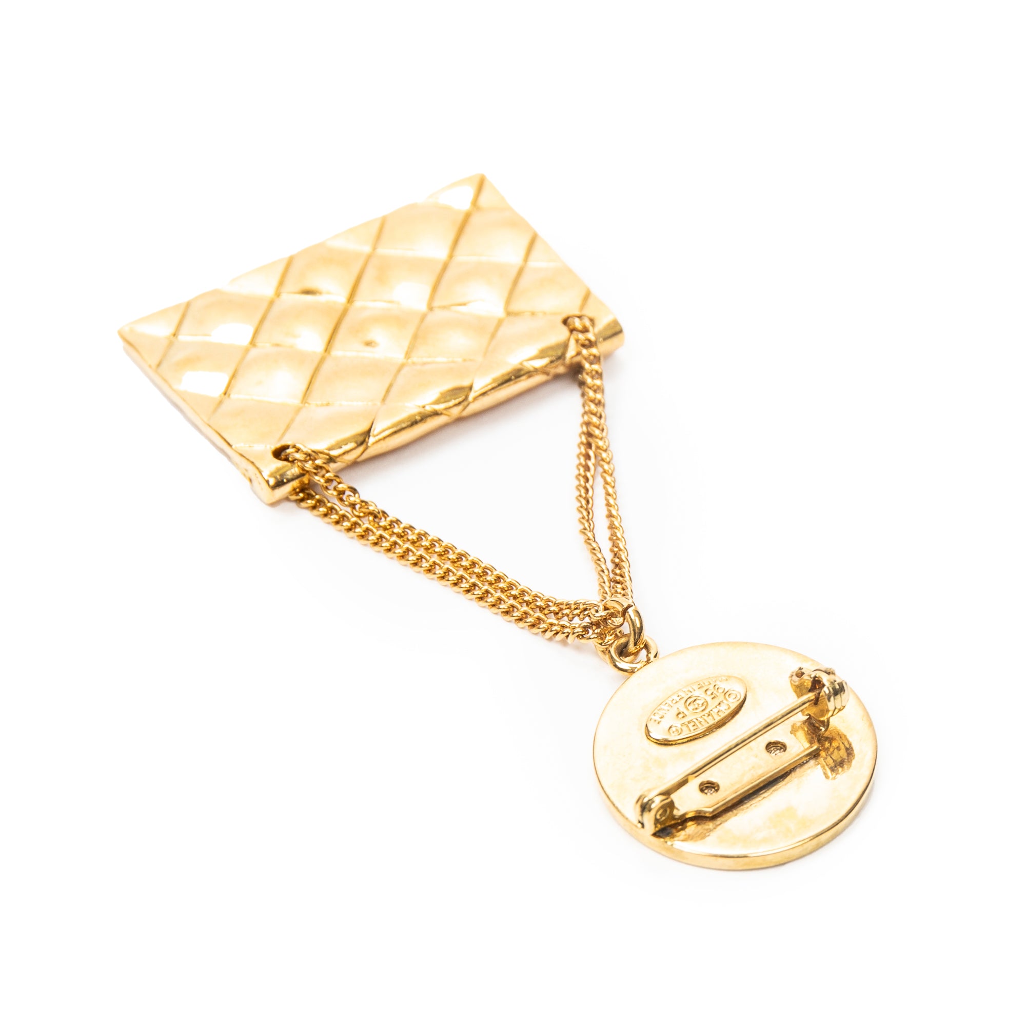 Brooch Bag Motif Brooch Pin Gold Gold Plated