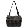 Shoulder Bag New Travel Line Flap Messenger Dark Brown Travel Line Nylon Canvas