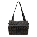 Shoulder Bag New Travel Line Flap Messenger Dark Brown Travel Line Nylon Canvas