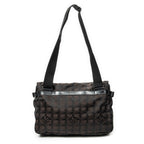 Shoulder Bag New Travel Line Flap Messenger Dark Brown Travel Line Nylon Canvas