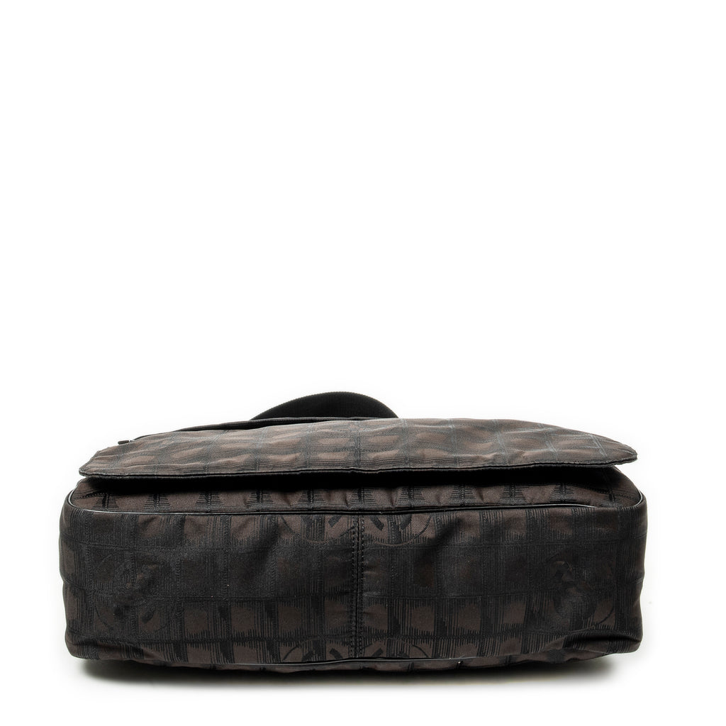 Shoulder Bag New Travel Line Flap Messenger Dark Brown Travel Line Nylon Canvas