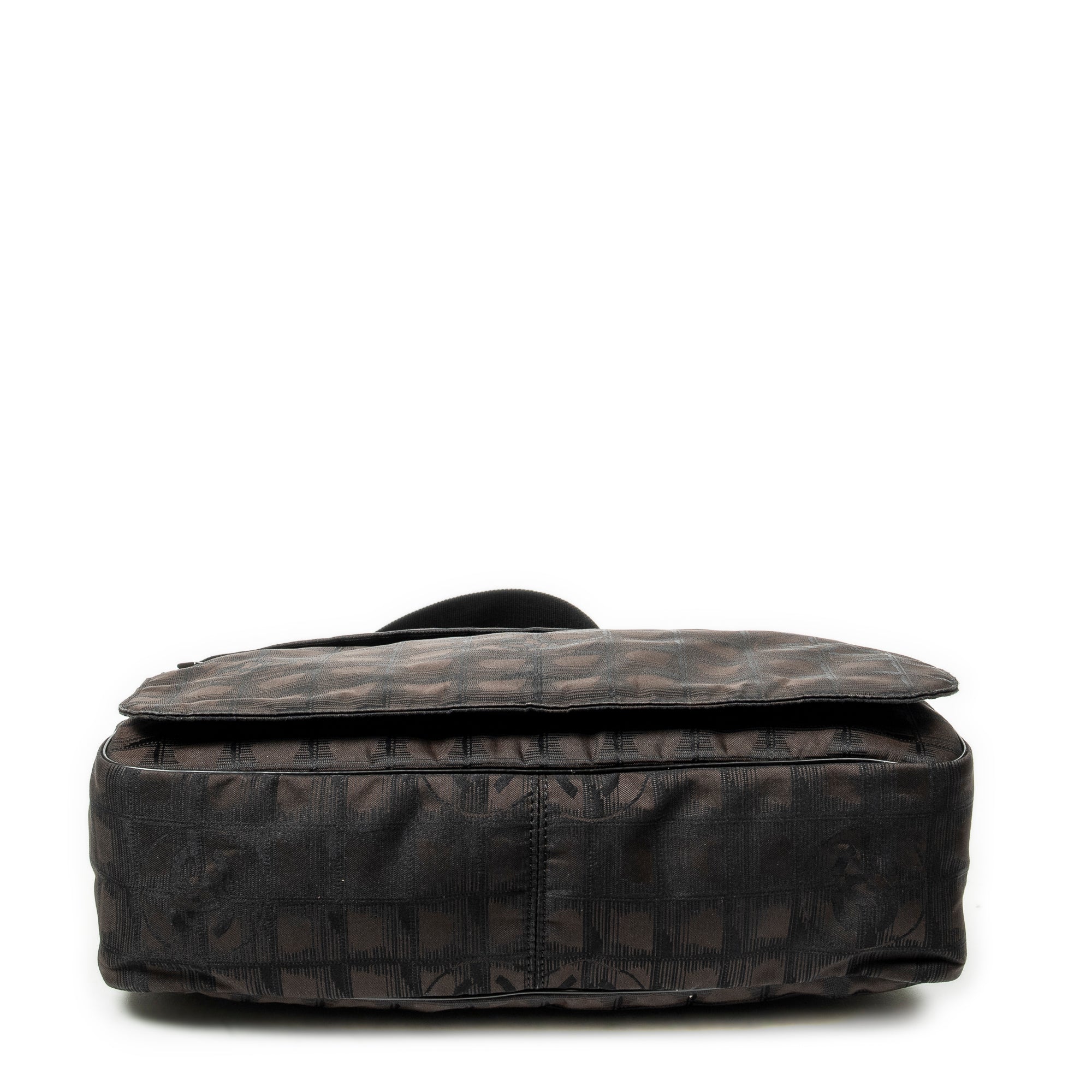Shoulder Bag New Travel Line Flap Messenger Dark Brown Travel Line Nylon Canvas