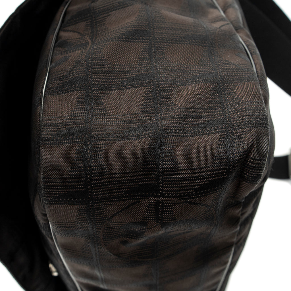 Shoulder Bag New Travel Line Flap Messenger Dark Brown Travel Line Nylon Canvas