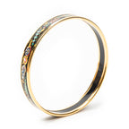 Bracelet Enamel Bangle PM Black Vase Motif