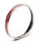 Bracelet Enamel Bangle PM Maroon Logo Motif
