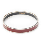 Bracelet Enamel Bangle PM Maroon Logo Motif