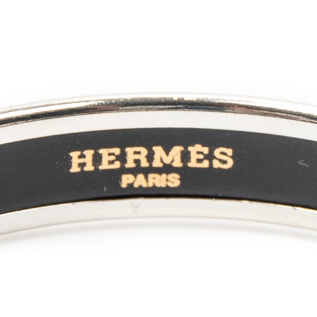 Bracelet Enamel Bangle PM Maroon Logo Motif