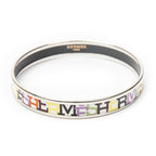 Bracelet Enamel Bangle PM Multicolor Alphabet Motif
