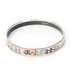 Bracelet Enamel Bangle PM Multicolor Alphabet Motif