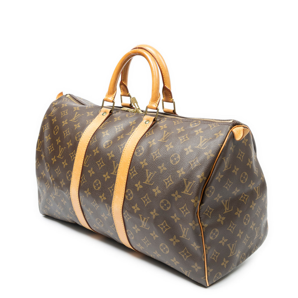 Travel Bag Keepall 50 Brown Monogram Canvas