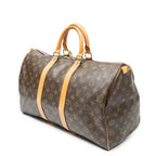 Travel Bag Keepall 50 Brown Monogram Canvas
