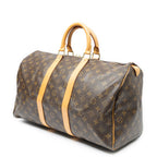 Travel Bag Keepall 45 Brown Monogram Canvas