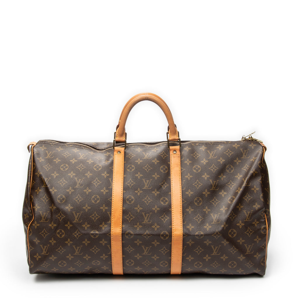 Travel Bag Keepall 55 Brown Monogram Canvas