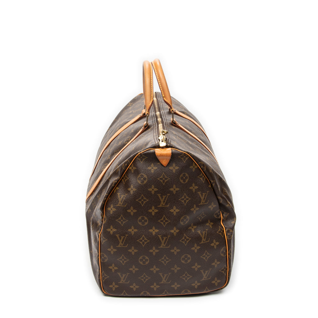 Travel Bag Keepall 55 Brown Monogram Canvas
